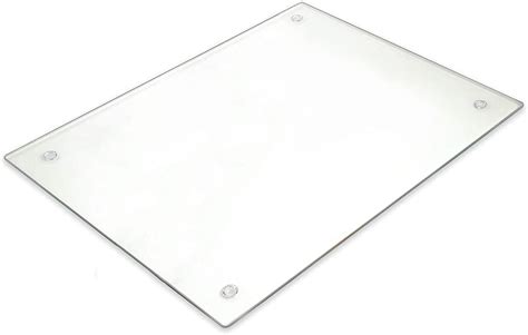 Tempered Glass Cutting Board – Long Lasting Clear Glass – Scratch Resistant, Heat Resistant ...