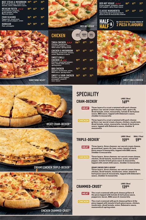 Debonairs Pizza Menu Prices & Specials