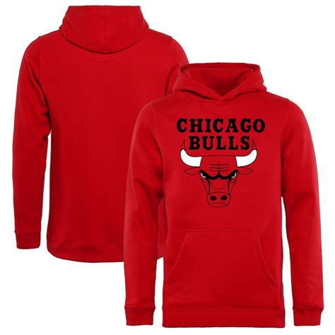 Youth Fanatics Branded Red Chicago Bulls Team Primary Logo Pullover Hoodie