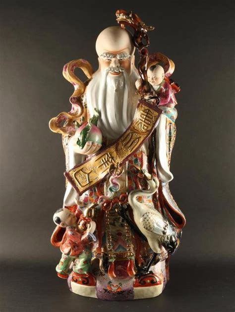 Chinese God of Wisdom & Longevity Statue