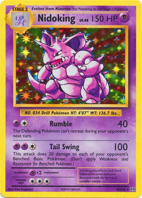 Nidoking - 45/108 - Holo Rare - Pokemon Singles » XY Evolutions - Collector's Cache LLC