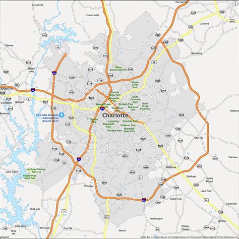 Charlotte Map [North Carolina] - GIS Geography