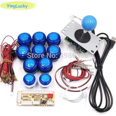 Yinglucky Sanwa Diy Kit 2 Players DIY Arcade Joystick Game Kits With 20 LED Arcade Buttons To ...