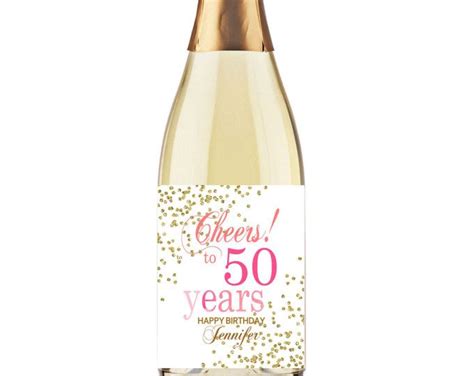 Custom Birthday Mini Champagne Labels Cheers to 30 Years | Etsy | Mini champagne labels ...
