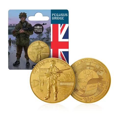 D-DAY 80TH ANNIVERSARY Commemorative Coin Pegasus Bridge Britain 1/4 ...