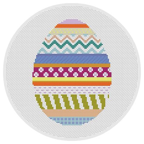 Easter Egg Modern cross stitch pattern PDF Instant Download