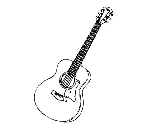 Free Acoustic Guitar Clipart Black And White, Download Free Acoustic ...