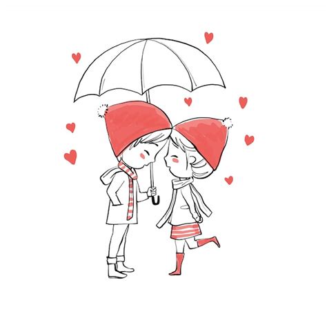 Premium Vector | Cute couple in love valentine's day.