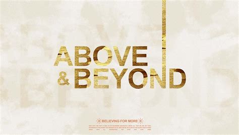 Above And Beyond | New Year Sermon Series