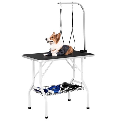 36'' Pet Grooming Table Folding Dog Grooming Table Adjustable Arm w/Clamp Black - Walmart.com ...