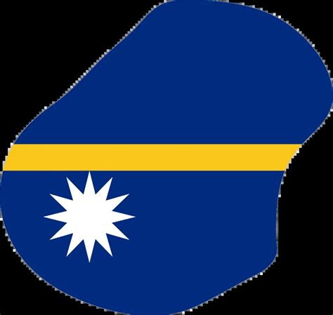 Nauru Flag Map - MapSof.net