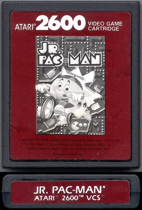 Jr. Pac-Man (1986) Atari 2600 box cover art - MobyGames