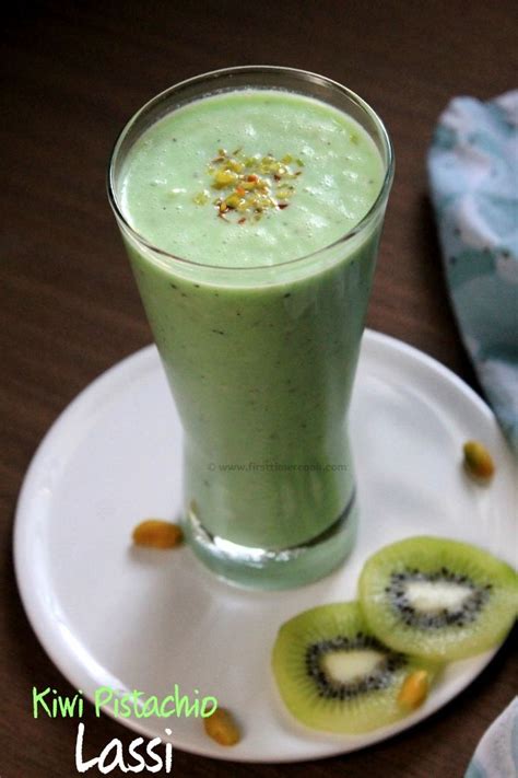 Kiwi Pistachio Lassi | Kiwi Pistachio Yogurt Smoothie | Pistachio drink ...