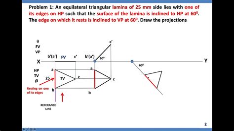 Projection of Equilateral Triangle on HP & VP | Projection of Planes | Engineering Drawing ...