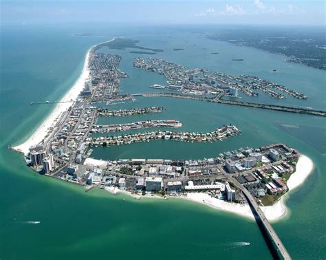 Aerial of Clearwater Beach, shot from the south | Clearwater beach florida, Clearwater beach ...