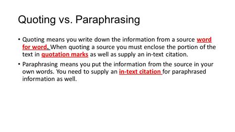 mla paraphrasing in text citation