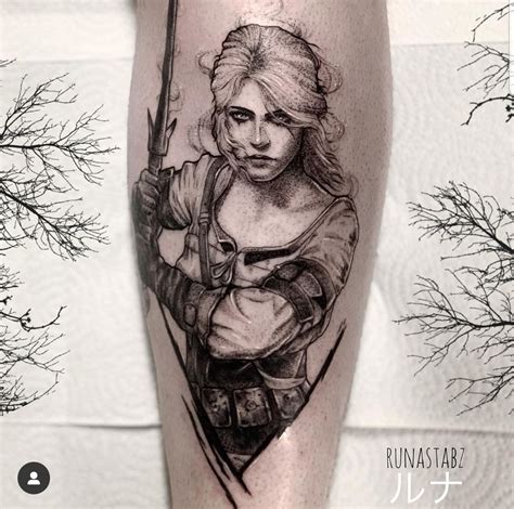 Tattoo of Ciri. CREDIT: Runastabz : r/witcher