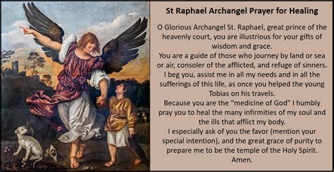 Prayer Card – St Raphael for Healing – St. John Neumann Parish – Bryn Mawr, PA