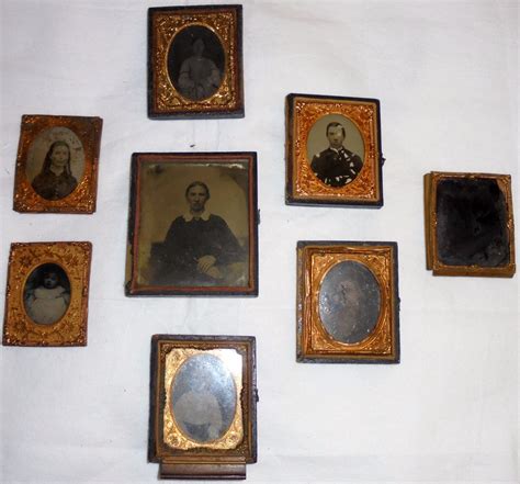 Lot of 8 Vintage Ambrotype Photographs - LarryFlaxman.com