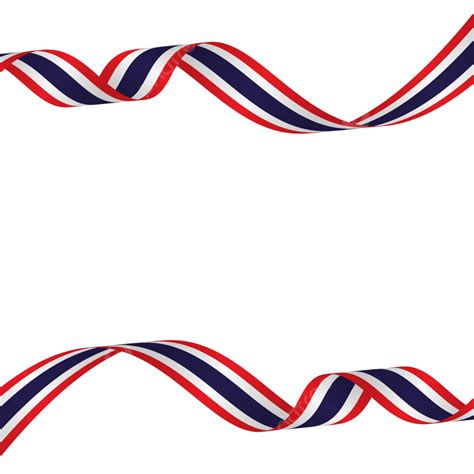 Thailand Flag Ribbon Border Frame, Thailand, Thai Flag, Thailand Flag Ribbon PNG and Vector with ...