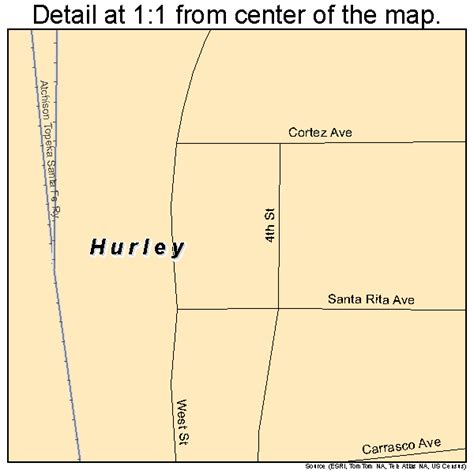 Hurley New Mexico Street Map 3533850