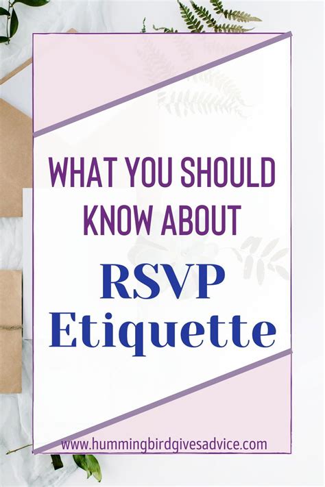 What You Should Know About RSVP Etiquette | Wedding rsvps, Rsvp, Wedding invitations rsvp