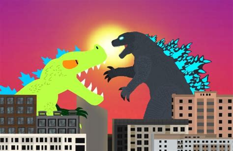 Godzilla vs Reptar by Baratazilla on DeviantArt