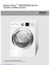 Bosch 300 Series Washer Manual