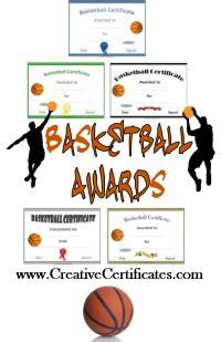 Free Editable Basketball Certificates | Customize Online & Print at Home