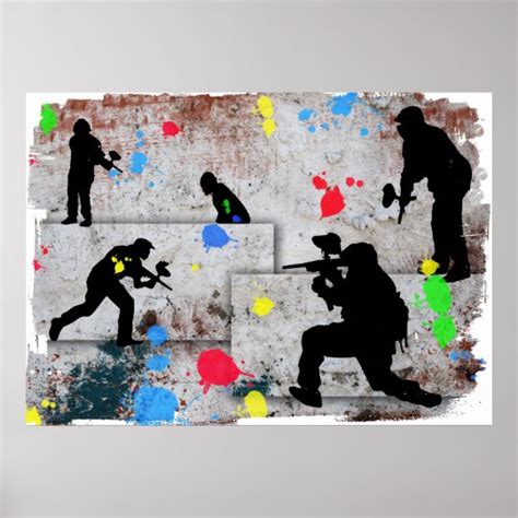 Paintball Battle Poster | Zazzle.com