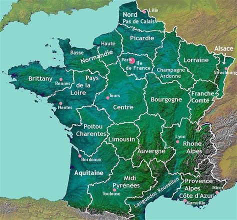 Bordeaux, Normandy, Paris, Marseille, Rennes, Toulouse, Grenoble | France map, Regions of france ...