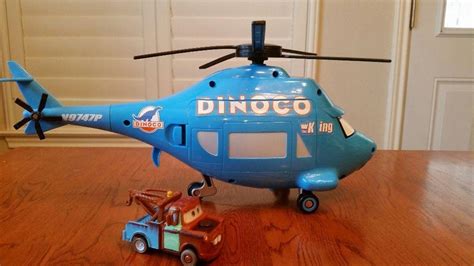 Disney Cars 14" DINOCO HELICOPTER Large TALKING Sounds The KING Tow Mater Toy | #1828582448