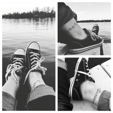 Ankle tattoo of waves for my love of swimming Waves Tattoo, I Tattoo, Sharpie Tattoos, Ankle ...