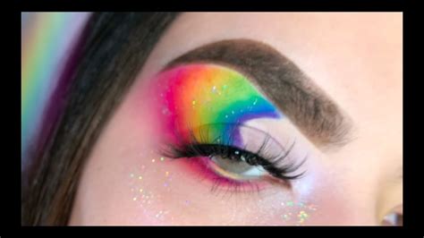 Simple Rainbow Eyeshadow Tutorial - YouTube