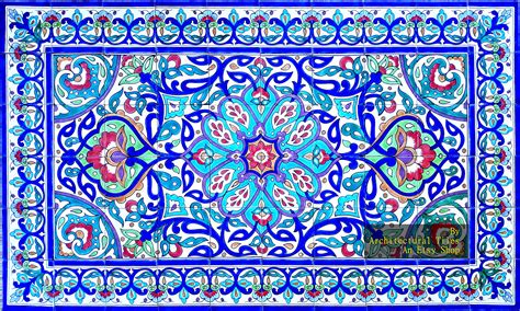 Architectural Tiles, Hand Painted Mosaic Persian Style Flooring Area ...