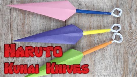 DIY Paper Kunia Knives | How to Make A4 Paper Sword Weapons Tutorials ...