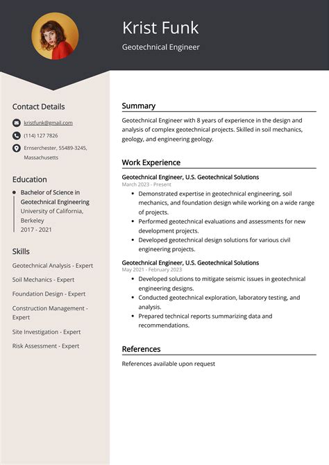 Geotechnical Engineer Resume: Sample & Guide [Entry Level + Senior Jobs]