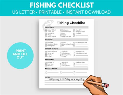 Fishing Trip Checklist Boat Checklist Fishing Equipment List Fishing ...