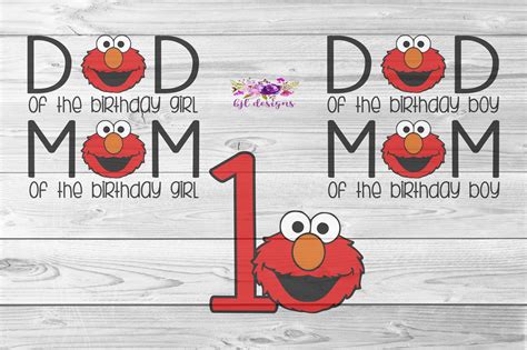 Elmo 1 Birthday Mom & Dad of Birthday Kid First Birthday - Etsy