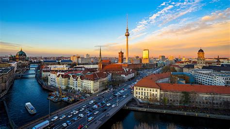 HD wallpaper: berlin, cityscape, sky, urban area, tower, skyline, germany | Wallpaper Flare