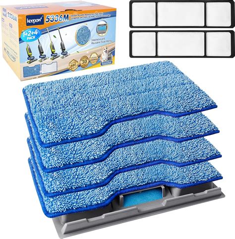 Amazon.com - KEEPOW Reusable Vacmop Replacement Pads Compatible with Shark Vac Mop VM252 VM200 ...