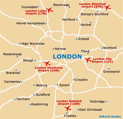 Map of London Gatwick Airport (LGW): Orientation and Maps for LGW London Airport