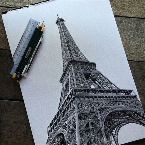 Dibujos De Torre Eiffel A Lapiz : I Love Paris Eiffel Tower Sketch Ilustración | Arte de ...