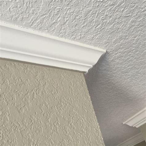 Knockdown texture applied and crown molding | Knockdown texture walls ...