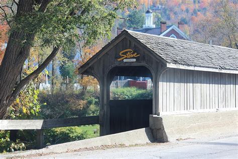 Covered Walking Bridge Stowe Vermont Photograph by William Alexander - Fine Art America