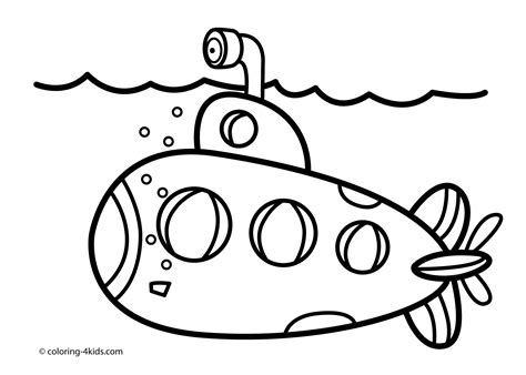 Submarine transportation coloring pages for kids | Coloring pages ...