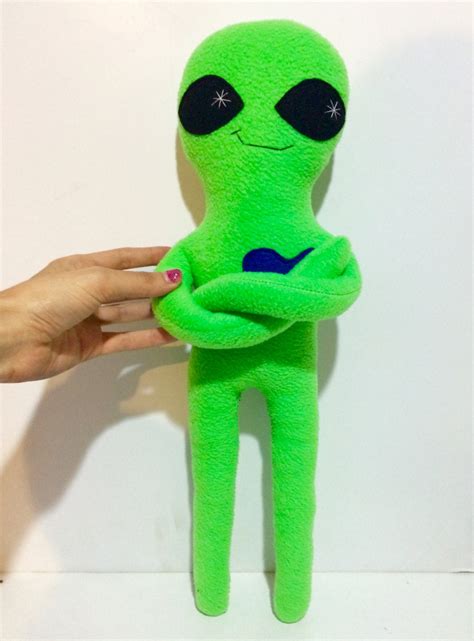 LARGE Green Alien Plush Alien Monster Stuffed Animal Fleece | Etsy