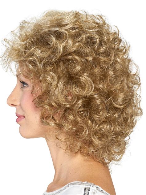 Classic Curly Cut Medium Synthetic Blonde Hair Wigs, Best Wigs Online ...