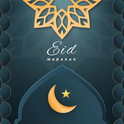 Eid Mubarak Moon and Star in Moqsue 696890 Vector Art at Vecteezy