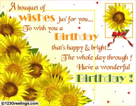 Happy Birthday Sunflowers gif by Bryan1966 | Photobucket